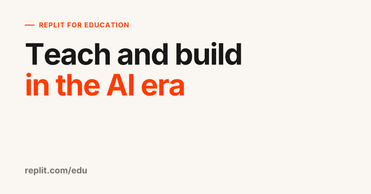 Replit for Education | Replit